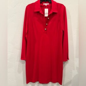 Luxury Red Long Sleeve Dress (NWT$268)